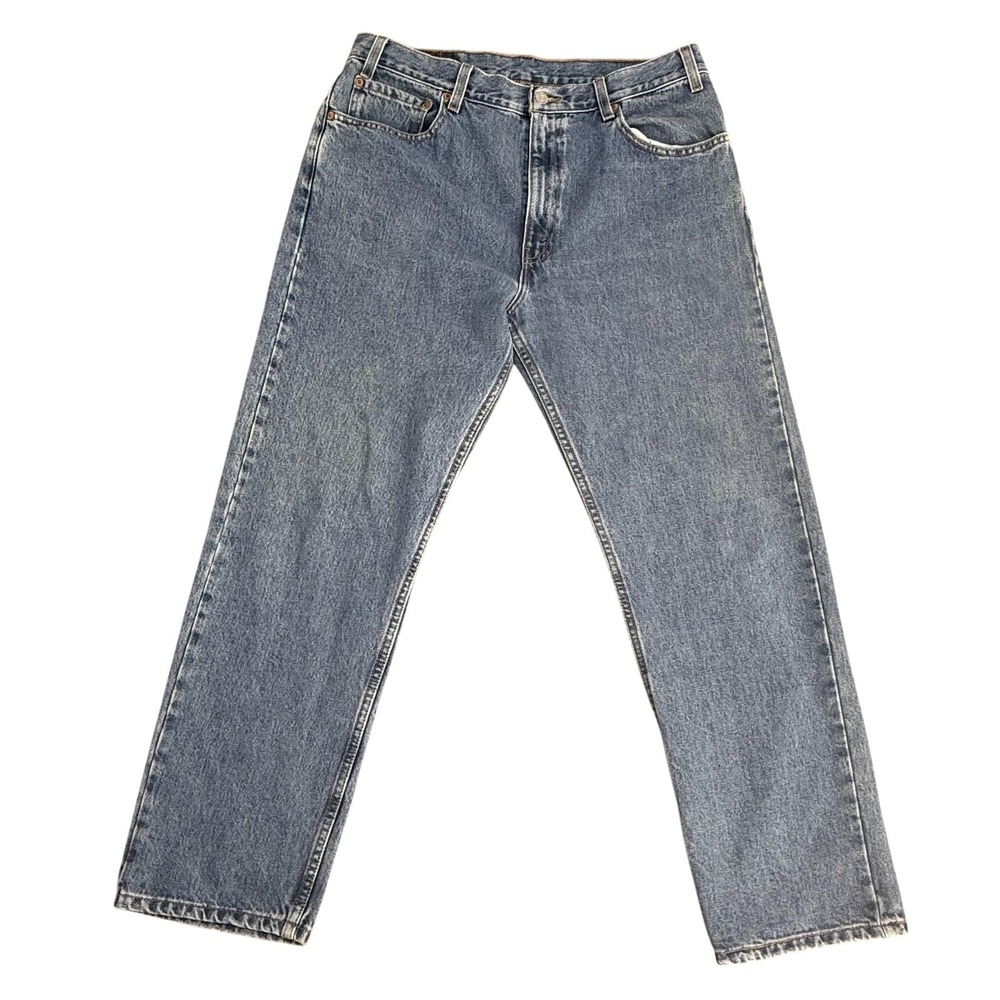 2000 Levis 505 Jeans Mens 36x30 Blue Denim Regular Fit Vintage Y2K Black Wing